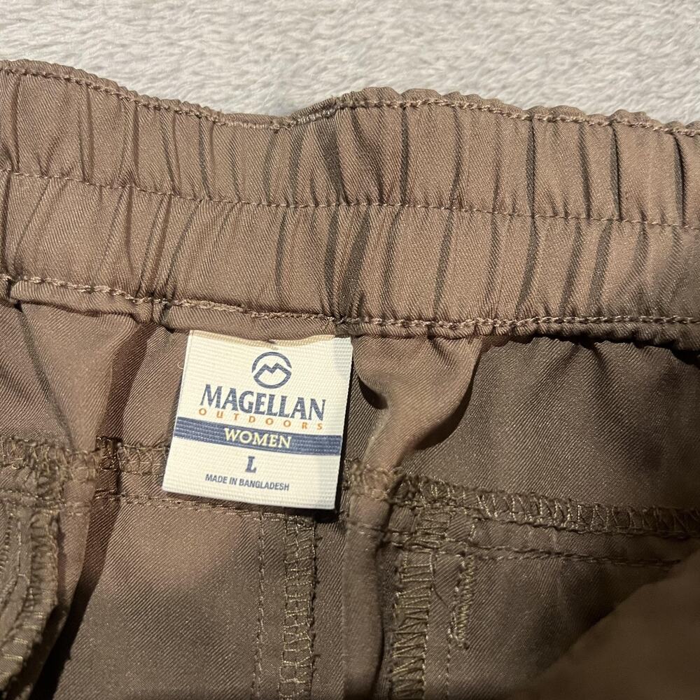 Magellan Outdoors Pants Womens Large Brown Hiking Convertible Zip Off Trail - Picture 3 of 10